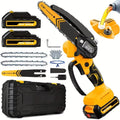 6 Inch Mini Chainsaw Cordless Brushed Electric Chainsaws Portable Chainsaw for Wood Cutting Garden Household & Courtyard