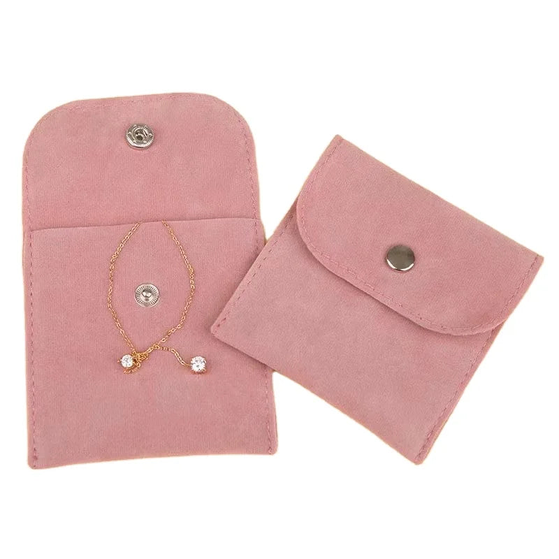 New Design Small Velvet Portable Jewelry Organizer Mini Velvet Button Jewelry Pouch Bag With Custom Logo