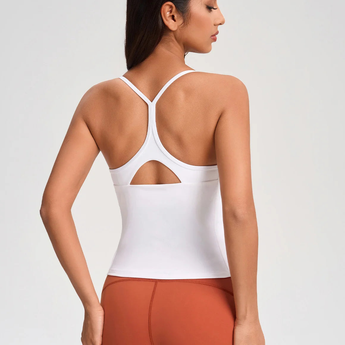 Custom Logo White Tank Top Comfortable Fabric Full Length Tank Tops Women Workout Gym Fitness Wear Yoga Top Vest