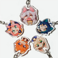 Customized Gradient Charms Anime Digital Photo Promotion Gift UV Printed Plastic Acrylic Keychain with Custom Logo