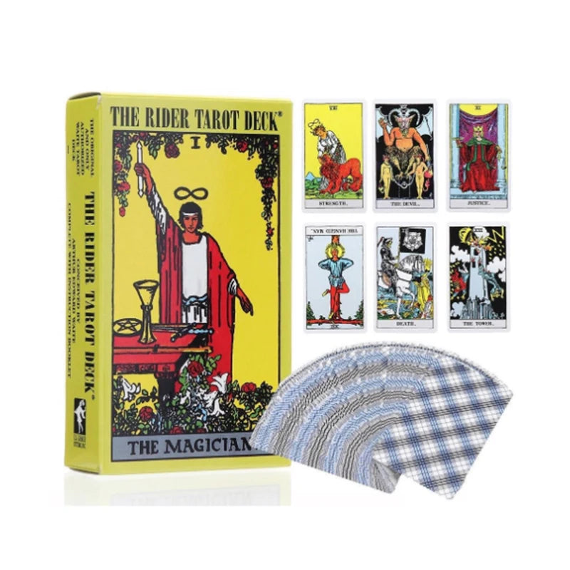 78-page English Smith-Waite Tarot Yellow Box Edition Large Tarot Card Instruction Manual Divination Supplies 150g