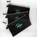 Reusable Eco-Friendly Cotton Canvas Hardware Tools Pouch with Handle Large Cosmetic Gift Bag Fashionable Zipper Makeup Bag