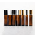 MUB 10ml Amber Refillable Perfume Roller Ball Empty Essential Oil Bottle Container