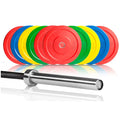 Wholesale Training Colorful Custom Exercise Rubber Barbell Weight Plate Sets Gym Fitness Equipment
