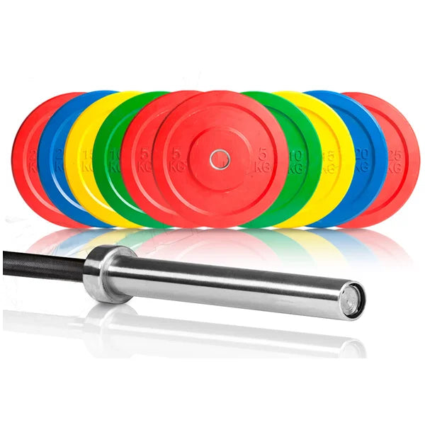 Wholesale Training Colorful Custom Exercise Rubber Barbell Weight Plate Sets Gym Fitness Equipment