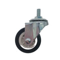 Light Duty White Core Black Color PVC 38mm 1.5 Inch Furniture Universal Caster Wheel with Threaded Stem