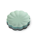 Modern Blue/Green/Grey/Black Eco-Friendly Round Melamine Dinner Plates Unbreakable Dishwasher Safe Camping Dishes