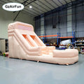 High Quality Customizable PVC Outdoor Water Slide with Ball Pool Solid Color Inflatable Fun for Kids GZAIRFUN X-4501 100-500KG