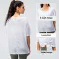Latest Stylish Wholesale T Shirt Fitness Workout Short Sleeve Plus Size Comfortable Elastic Gym Custom Logo Women Yoga Top