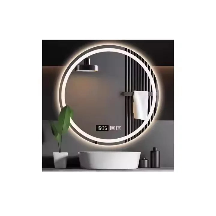 Modern Popular Touch - Controlled Three - Color Light Multi - Functional Smart Bathroom Mirror