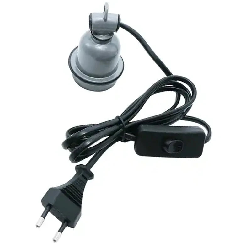 Uva Universal Holder for Aquarium E27 Heating Lamp Power Cord with Switch