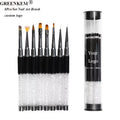 8Pcs/Set Nail Art Brush French Painting Flower Design Acrylic Line Drawing Pen Nail Gel Brush Manicure Tool Nail Brush Kit