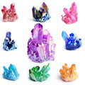 Natural clear Quartz Electroplate Colourful Crystal Cluster Blue Plated Quartz Home Decoration