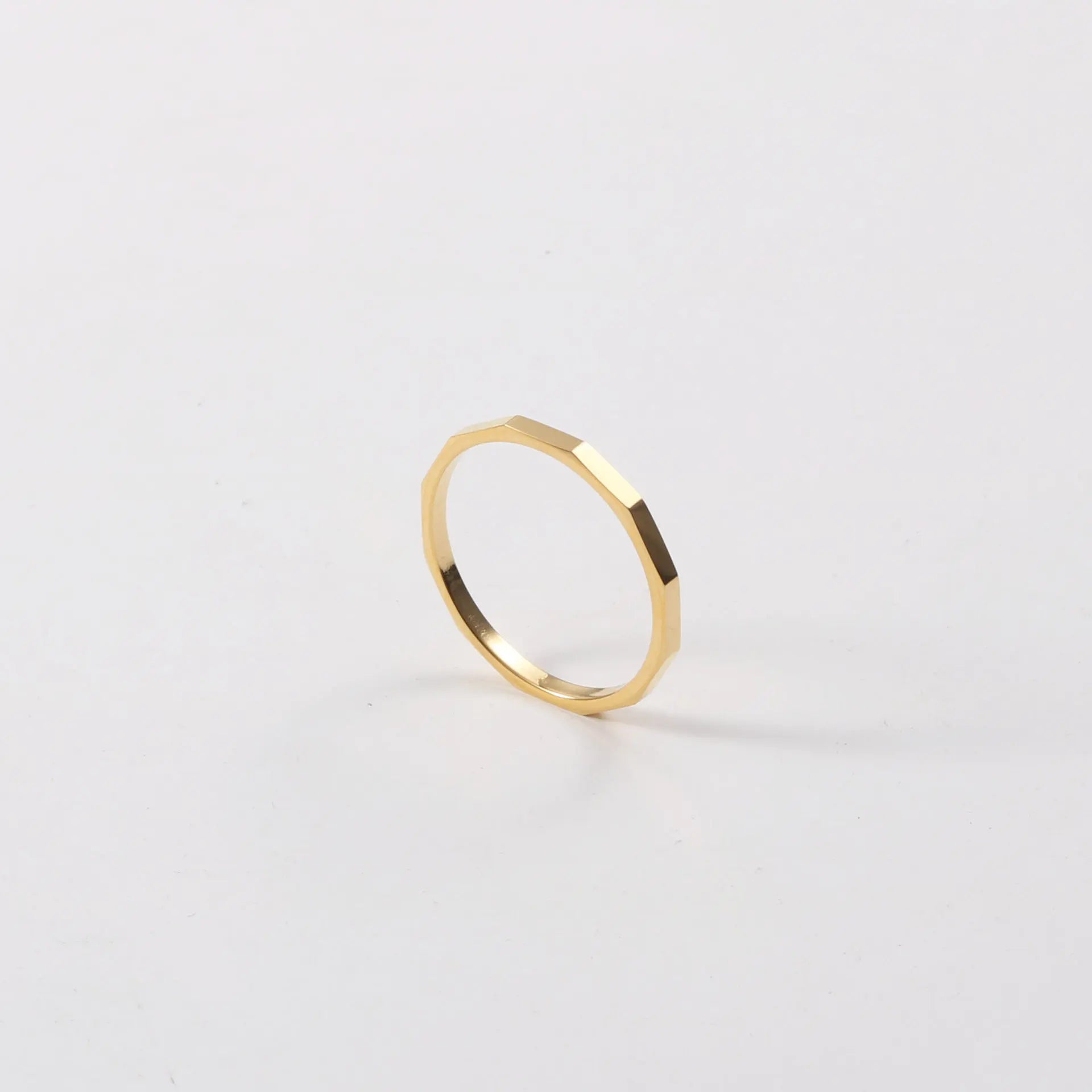 Joolim High End 18K Gold Plated Tungsten Stainless Steel Tangent Plane Dainty Rings for Women Finger Ring Non Tarnish