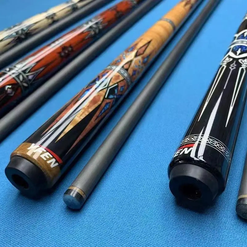 Quality Handmade Full Carbon Fiber Shaft 1/2-PC Billiard Cue With Extension 11.5 mm 12.5 mm Tip YFEN Nine-ball Pool Cue Stick