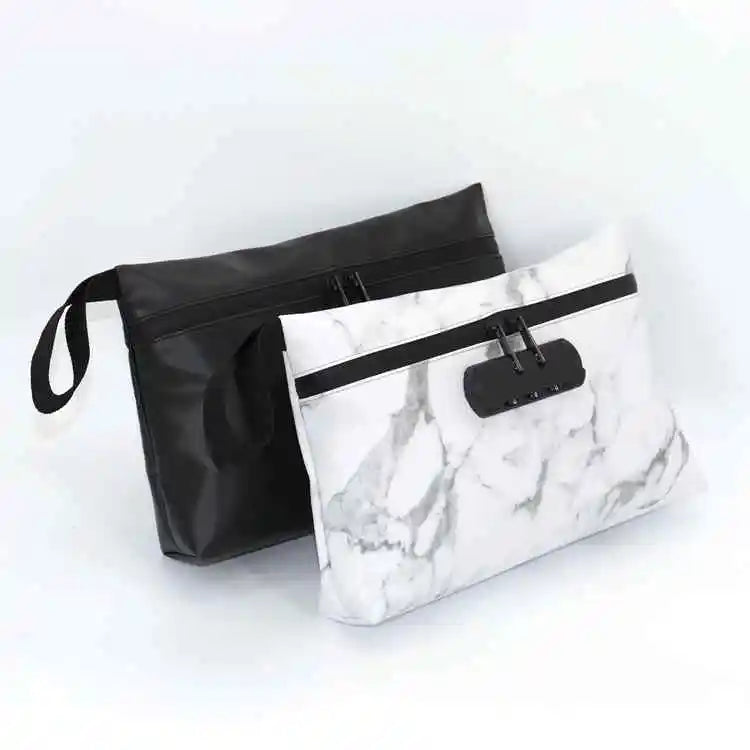 PU Leather Custom Smell Proof Bag Odm Carbon Lined Tobacco Waterproof Odor Proof Bag Case Storage Smell Proof Pouch