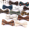 2025 New Fashion Double Polyester Animal Pattern Printed Bow Tie Suit Accessories Striped Design