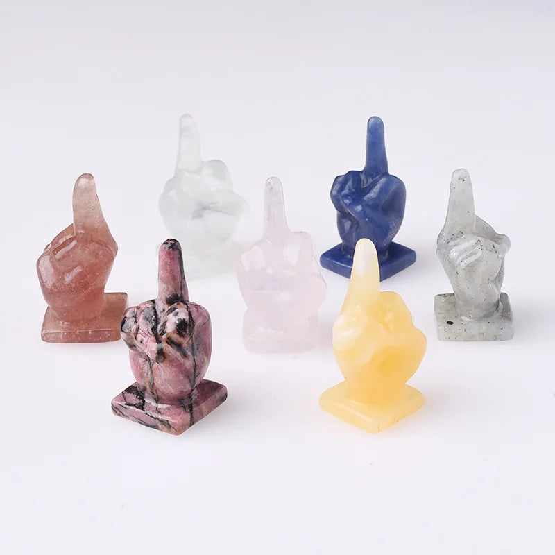 HZ Wholesale Natural Quartz Rude Crystal Fingers for Home Decoration Gift