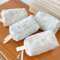 Vintage Printed Ladies Make up Case Clutch Purse Handbags Women Cosmetic Bags Portable Quilted Cotton Female Storage Bag Purse