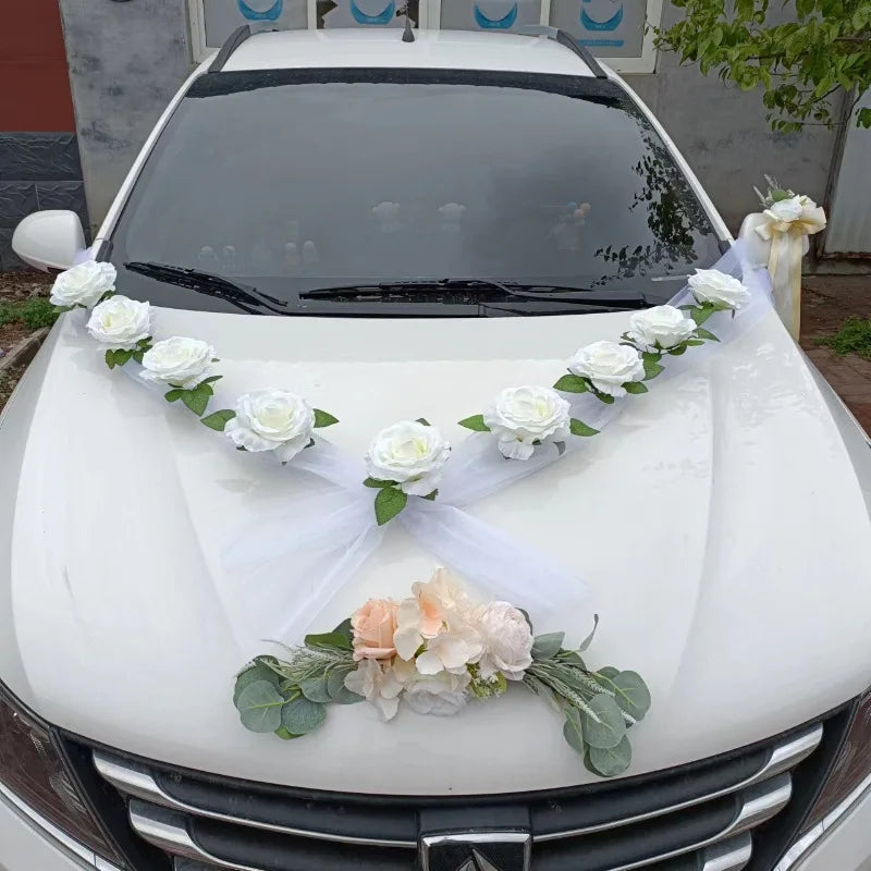 Wholesale Romantic Wedding Car Decoration Artificial Flowers and Supplies for Christmas Occasions