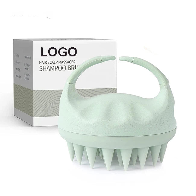 Custom Salon-Grade Hair Brush With Soft Silicone Bristles Plastic Shampoo Hair Massager Brush Shower Hair Wash Styling Tool