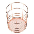Rose Gold Pen Holder Cup for Home Office Desk Organizers  Round Mini Makeup Brushes Storage Tidy Office Organizer