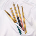 Business Gift Set 18/10 Stainless Steel Chopsticks Dishwasher Safe Flatware for Sushi Japanese Korean Cuisine