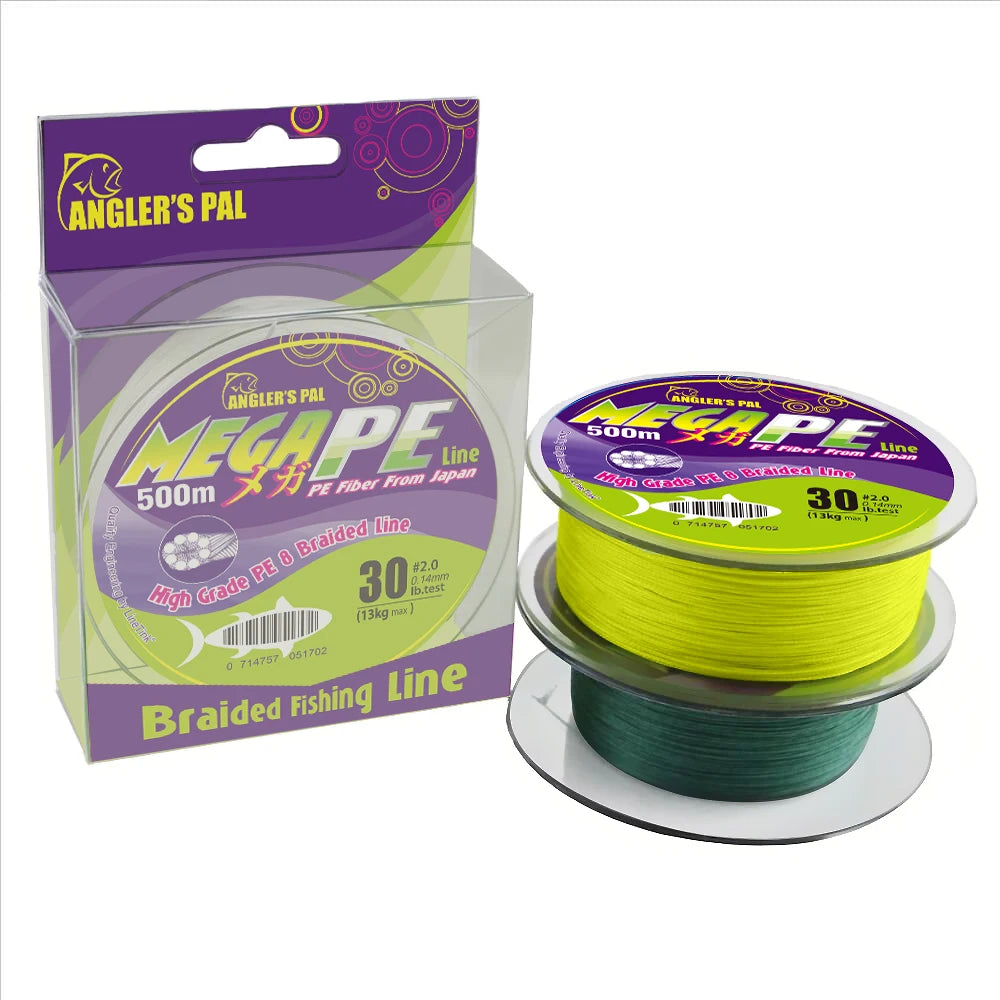 500M Anglers Pal MEGA X8 Multifilament PE Braided Japan Fishing Line 8 Strands Braid