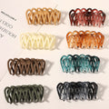 QIYUE Korea East Gate Popular Hair Claw Clip Simple Fence Solid Color 10pcs Factory Wholesale Plastic Hair Clip for Women Daily
