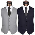 S0349A 2026 New Fashion High Quality Wholesale Slim V-neck Suit Vest Men's Business Solid Color Vest Men's Vests