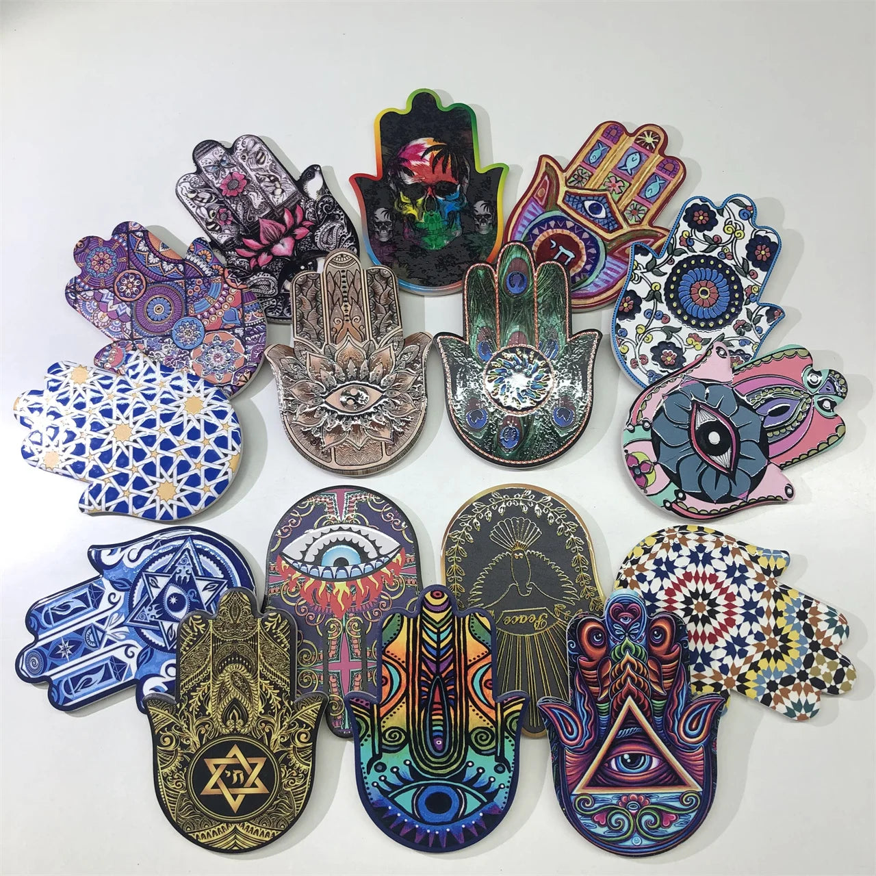 Wholesale Ceramic Crafts Devils Eye Personalized Hand Shape Ceramic Ornaments