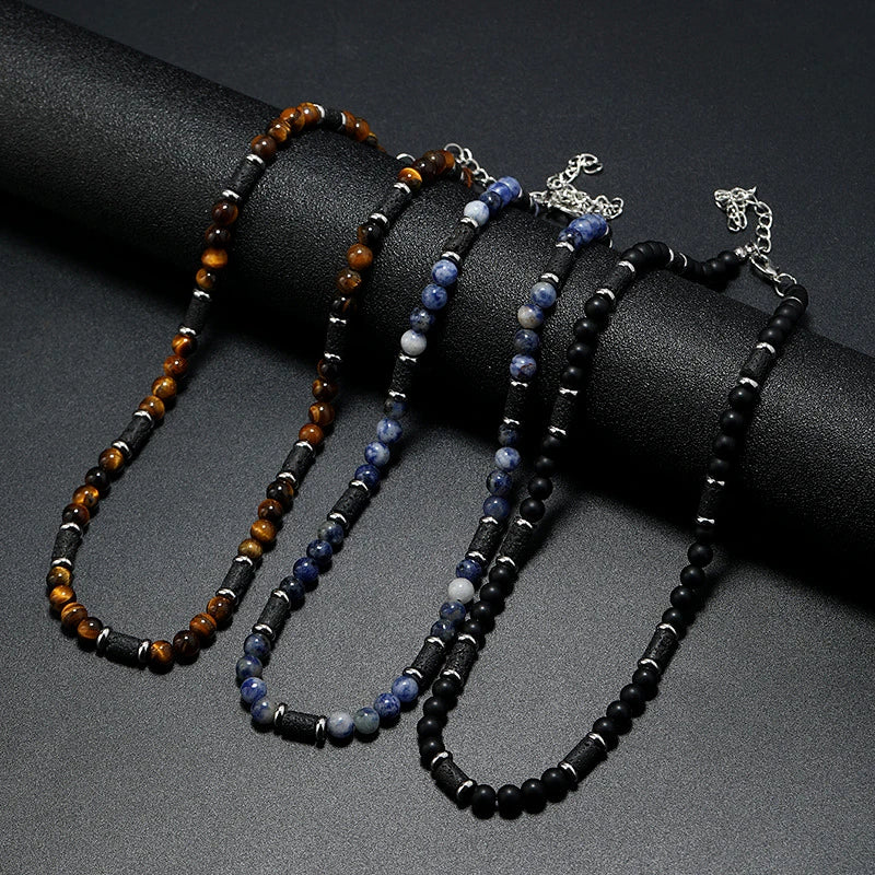 New Arrival Summer Trend Accessories Fashion Design Beaded Necklace Beautiful Natural Stone Necklace to My Son
