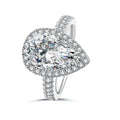 Unique Design Fashion Gold Plated Simulated Diamond 925 Sterling Silver 3CT Big Band Ring