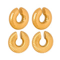 China Manufacturer Wholesale Quality Trendy Brands Stainless Steel Ear Clip Gold Plated Earrings