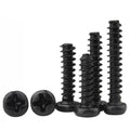 Black Round Head Self Tapping Flat Tail Screw Cross Round Head Flat Tail Self Tapping Screw M1.4 M1.7 M2 M2.3 M2.6 M3 3.5 M4