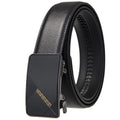 LY36-25643-1 Factory Selling Custom Logo Ratchet Men's Belt Adjustable Automatic Buckle Genuine Cowhide Leather Belt for Men