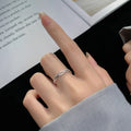 925 Sterling Silver Wave S925 Women's Finger Ring Unique Design CZ Pave 14K Gold Plated Classic for Party Anniversary Jewelry