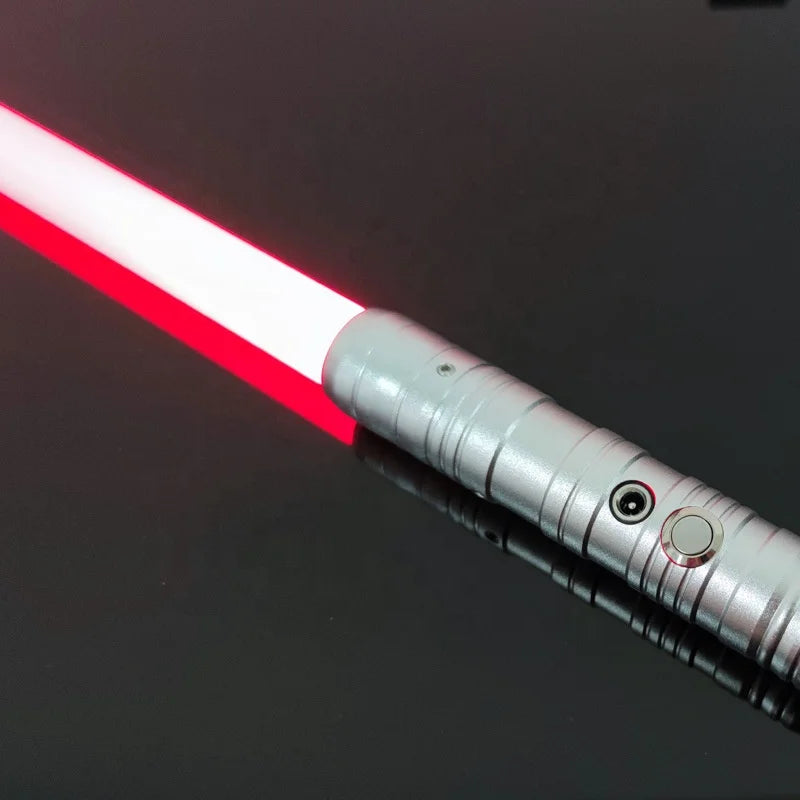 1pc Custom Metal Light up Toys Gift Stunt Rgb Lightsaber Color Change Sound Blaster Flash Clash