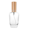 Cute Clear Glass Perfume Bottle 30ml 50ml round Shape with Perfume Sprayer and Pump Cap Screen Printing Surface Free Sample