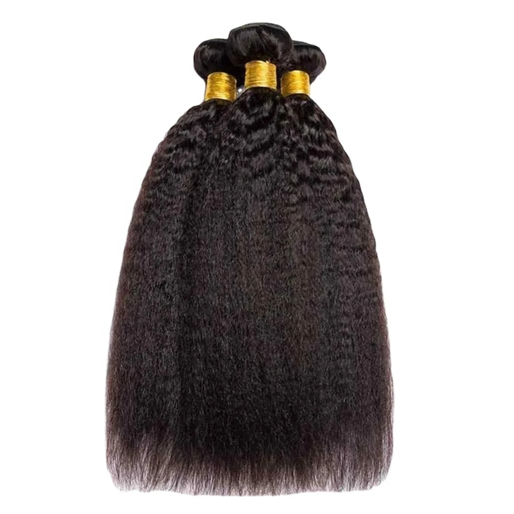 Virgin Cuticle Aligned Hair Weft No Shedding No Tangling Wholesale Human Hair Bundle Kinky Straight
