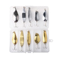10pcs/box Mixed Colors Fishing Lure Set Spoon Metal Lure Kit Hard Bait Fresh Water Bass