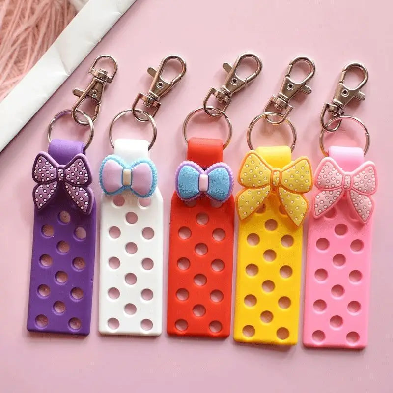 Personalized DIY Shoe Charm Soft EVA Design Keychain Custom Hot 2D Cartoon Action Key Chains for Shoe Charms butterfly Keychain