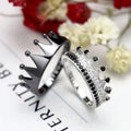 Couple Wedding Ring Sets Wholesale Trend Personality Open Adjustable Couple Ring Fashion Crown King Queen Ring