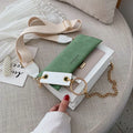 Trendy New Fashion Small Handbags Chain Shoulder Wide Strap PU Leather Crossbody Messenger Bags for Women