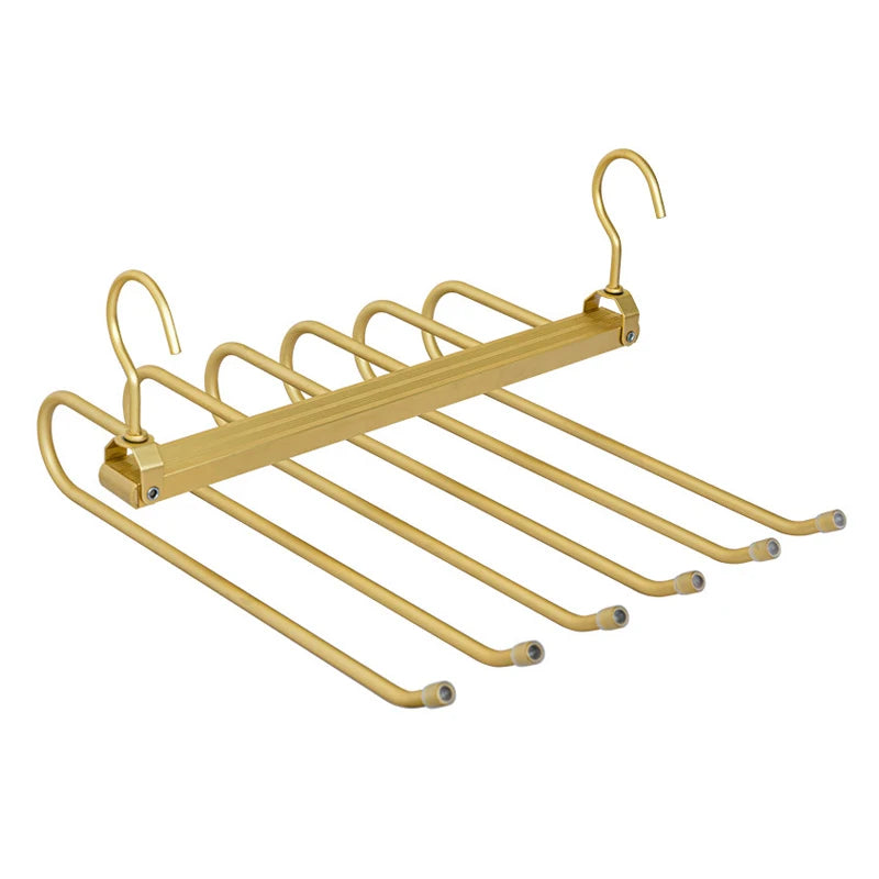 Customize 5 in 1 Pant Clothes Hanger Rack Multi-Functional 6 in 1 Pants Hanger Organizer for Wardrobe Bathroom Kitchen Space