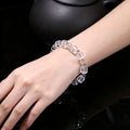JD GEMS Wholesale Natural Faceted Clear Quartz Cube Bead Bracelet High Quality Healing Crystal Jewelry