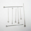 30mm 50mm Stainless Steel Sharp Eye Pin Silver Color Loop Eye Brooch Lapel Pins