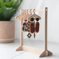Wooden Earring Display Hangers with the Clothes Rack
