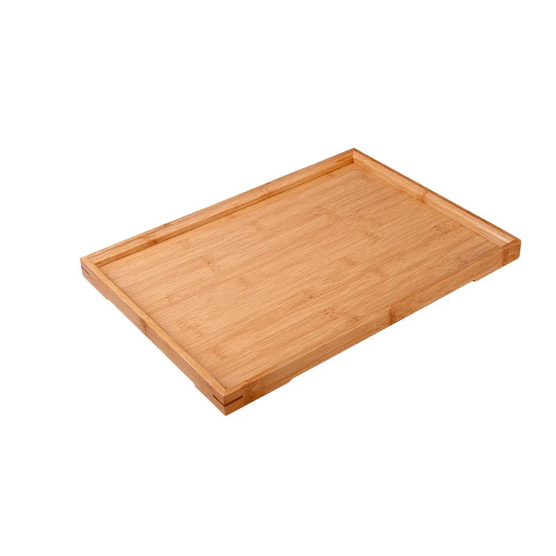 Wood Serving Trays with Handles  Bamboo Rectangular Trays Serving Trays