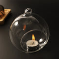 Creative Double Transparent Glass Handmade Eco-friendly Small Tea Light Holder Carved Easter Christmas Home Wedding Hanging